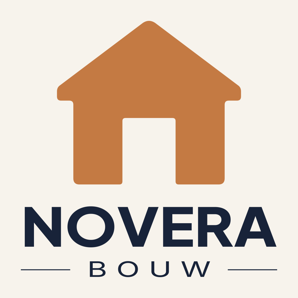 Novera Bouw profielfoto, vierkant lockup op chalk